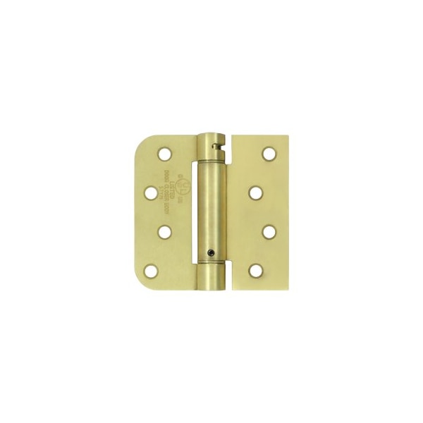 Deltana DSH4 Square Spring Hinge Brushed Brass, 10PK DSH4R5TT4-XCP10 - main